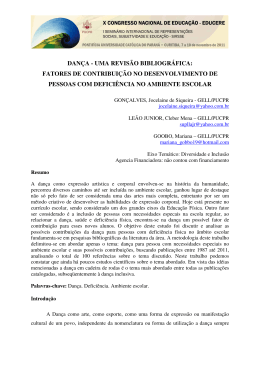 DAN&Ccedil;A - UMA REVIS&Atilde;O BIBLIOGR&Aacute;FICA: FATORES DE