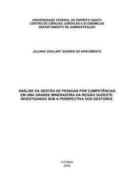an&aacute;lise da gest&atilde;o de pessoas por compet&ecirc;ncias em uma grande