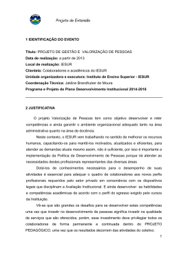 Projeto de Gestão e Valorização de Pessoas