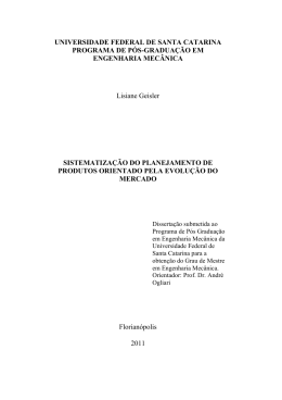 Sistematiza&ccedil;&atilde;o do planejamento de produtos orientado pela
