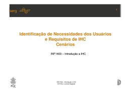 Identificação de Necessidades dos Usuários e Requisitos de e