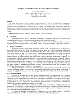 Percepção Ambiental dos usuários em relação ao