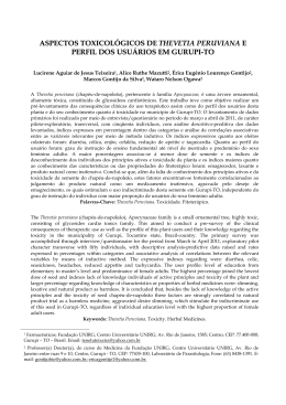 4. aspectos toxicol&oacute;gicos de thevetia peruviana e perfil dos usu&aacute;rios