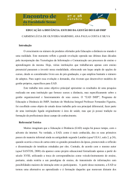 Educa&ccedil;&atilde;o a Dist&acirc;ncia: Estudo da Gest&atilde;o do