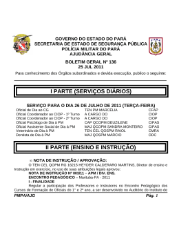 i parte (servi&ccedil;os di&aacute;rios) ii parte (ensino e instru&ccedil;&atilde;o)