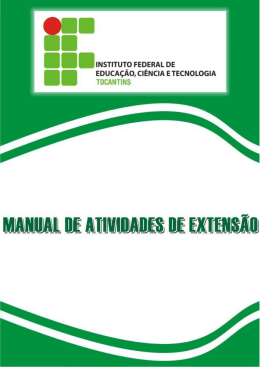 Manual de Extensão - Instituto Federal do Tocantins