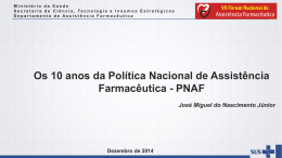 Avaliação PNAF - Ministério da Saúde
