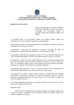 RESOLU&Ccedil;&Atilde;O N&ordm; 01.2014 - Altera nome da U.A. de Design