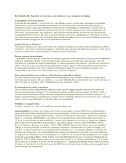 Prospecto do curso Bio-SketchLAB
