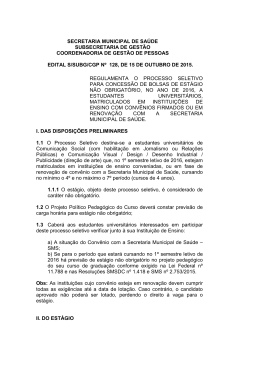 Edital que regulamenta o processo seletivo para concess&atilde;o de