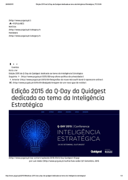 Edição 2015 da Q-Day da Quidgest dedica...a da Inteligência