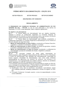 PR&Ecirc;MIO M&Eacute;RITO EIIII ADMINISTRA&Ccedil;&Atilde;O _ EDI&Ccedil;&Atilde;O 2015 - CRA-RS