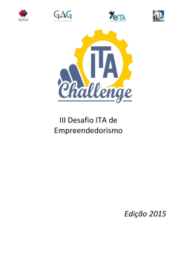 III Desafio ITA de Empreendedorismo Edição 2015