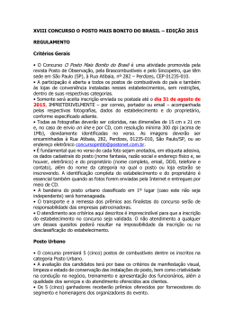 XVIII CONCURSO O POSTO MAIS BONITO DO BRASIL