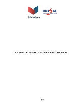 Guia de trabalhos acad&ecirc;micos 2015