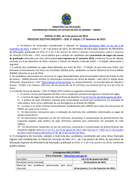 Edital SESu nº , de de janeiro de 2010