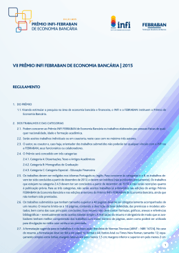 regulamento 2015 - Prêmio INFI-FEBRABAN de Economia Bancária