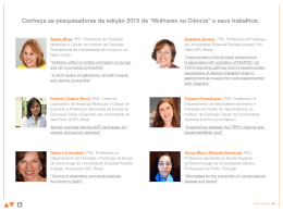 Conheça as pesquisadoras da edição 2015 de “Mulheres