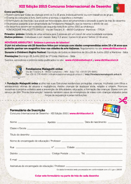 XIII Edição 2015 Concurso Internacional de Desenho