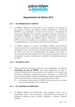 Regulamento da Edição 2015
