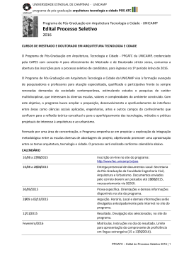 Edital Processo Seletivo - FEC