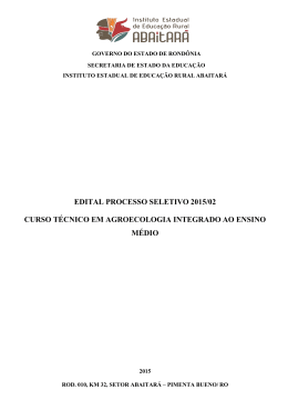 EDITAL PROCESSO SELETIVO 2015/02 CURSO