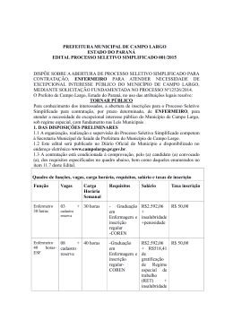 edital - Prefeitura Municipal de Campo Largo