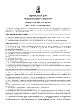 Departamento de Divis&atilde;o de Recr EDITAL PROCESSO S A Pr&oacute;