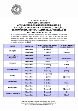 EDITAL 01/15 PROCESSO SELETIVO APRENDIZES