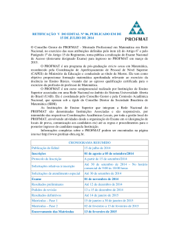 RETIFICA&Ccedil;&Atilde;O V DO EDITAL N&ordm; 06, PUBLICADO EM DE