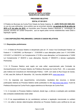 EDITAL PROCESSO SELETIVO