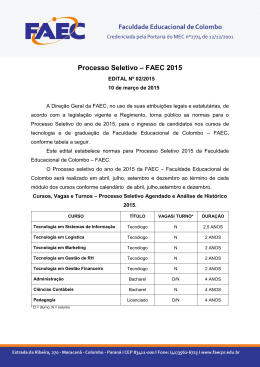 Edital Processo Seletivo 2010