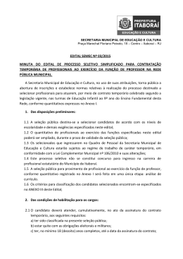 edital semec n&ordm; 03/2015 minuta do edital de processo seletivo