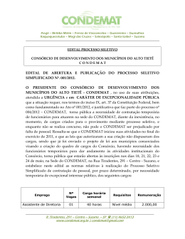 EDITAL PROCESSO SELETIVO