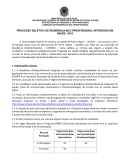 Edital Processo Seletivo