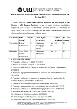 EDITAL Processo Seletivo Escola de Educa&ccedil;&atilde;o