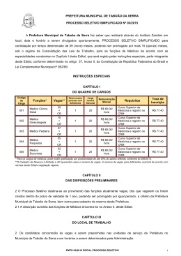 Edital de Abertura - Instituto Zambini