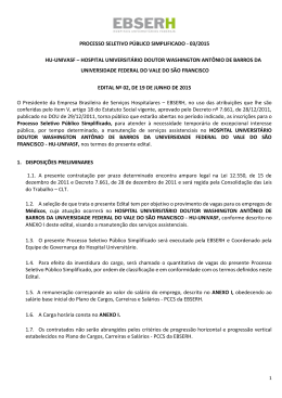 Edital - Ebserh
