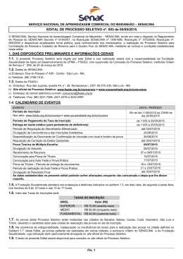 Edital Senac MA - Funda&ccedil;&atilde;o Sous&acirc;ndrade