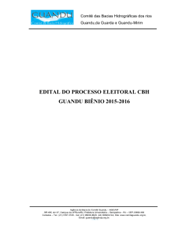 EDITAL DO PROCESSO ELEITORAL CBH