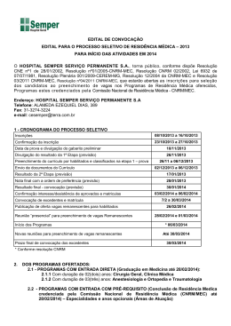 EDITAL PROCESSO SELETIVO 2013-2014
