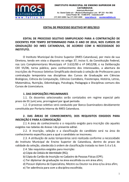 EDITAL PROCESSO SELETIVO 2013