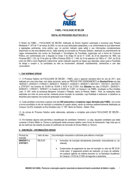 EDITAL PROCESSO SELETIVO