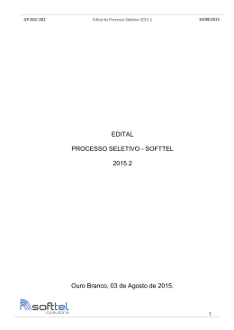 EDITAL PROCESSO SELETIVO - SOFTTEL 2015.2