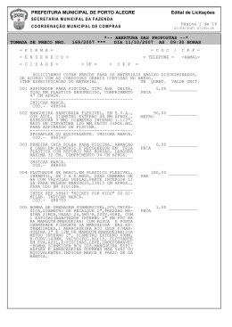 Edital de Licita&ccedil;&otilde;es PREFEITURA MUNICIPAL DE PORTO ALEGRE