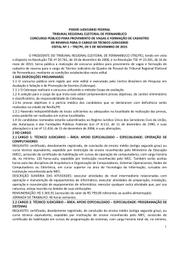 Edital - CESPE / UnB - Universidade de Brasília