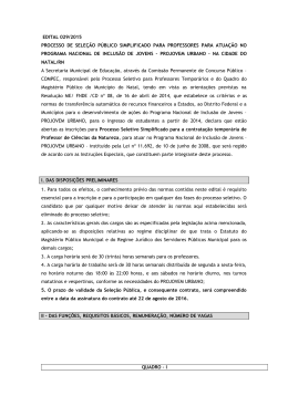 edital 029/2015 processo de seleção público simplificado para