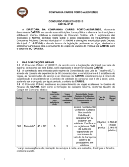 Edital de Abertura do Concurso P&uacute;blico 02/2015