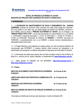 EDITAL DE PREG&Atilde;O ELETR&Ocirc;NICO N. 2014/01
