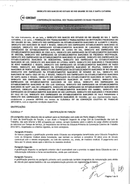Aditivo RS &ndash; 2013/2014 - Sindicato dos Banc&aacute;rios de Porto Alegre e